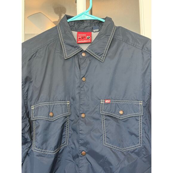 VTG Y2K Quiksilver QuikJean windbreaker snap up jacket size medium - Picture 2 of 11